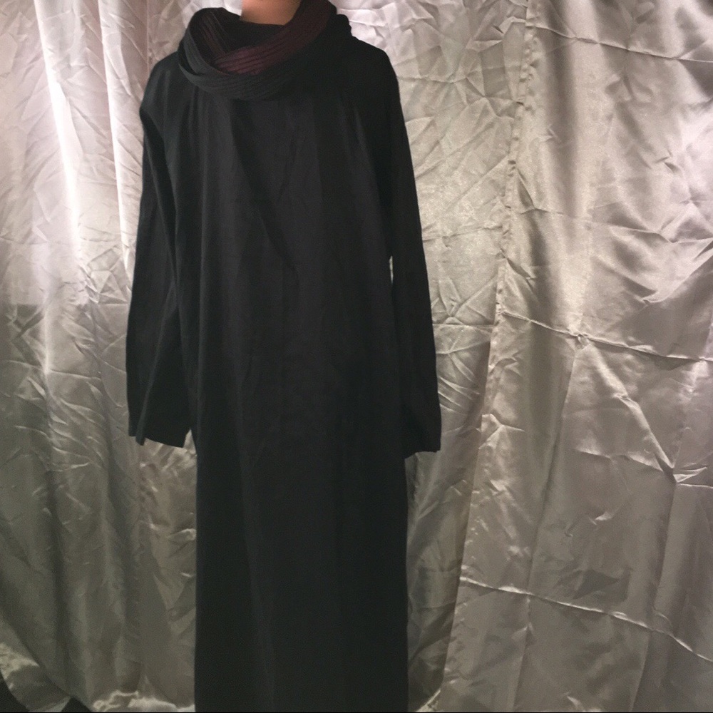 Silky Reversible Long Witchy Cape Robe Jacket - Picture 8 of 8